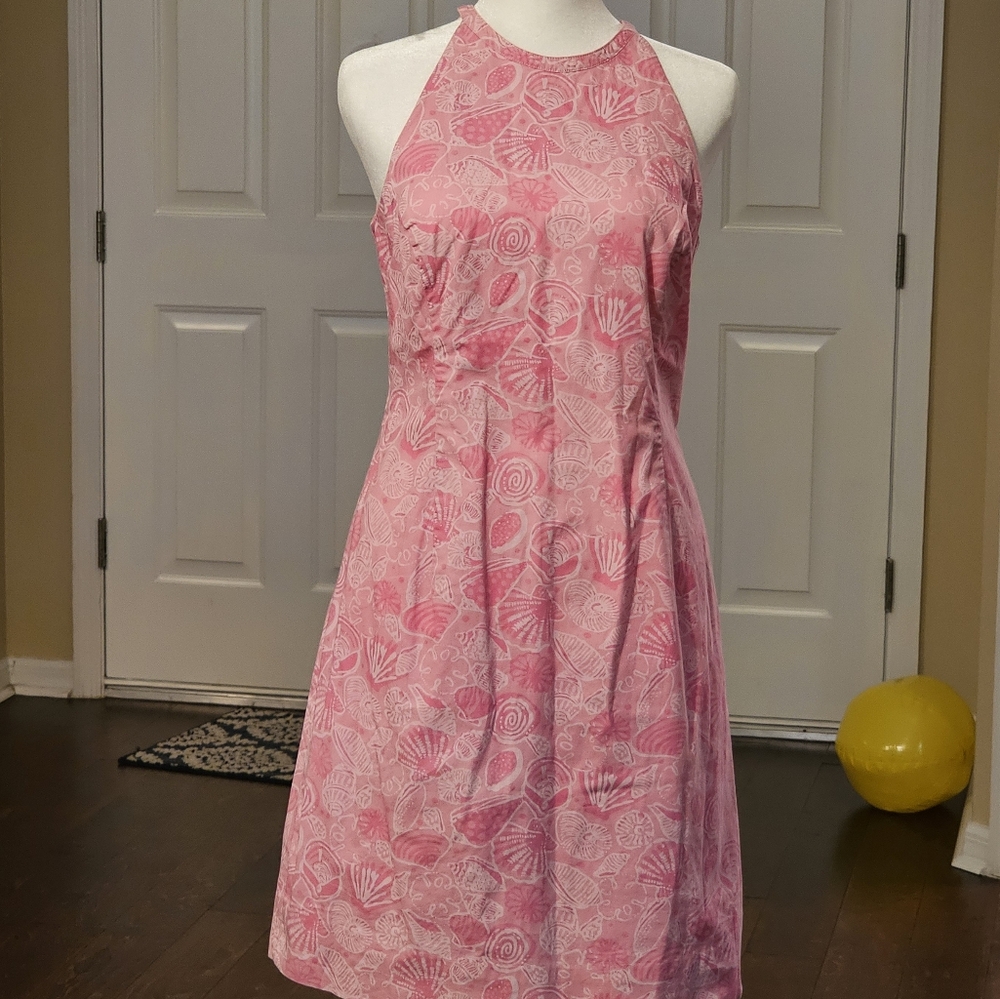 Rare Vintage Lilly Pulitzer Pink Seashell Pattern Shift Dress